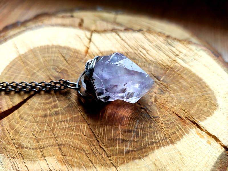 Naturalny naszyjnik z ametystem