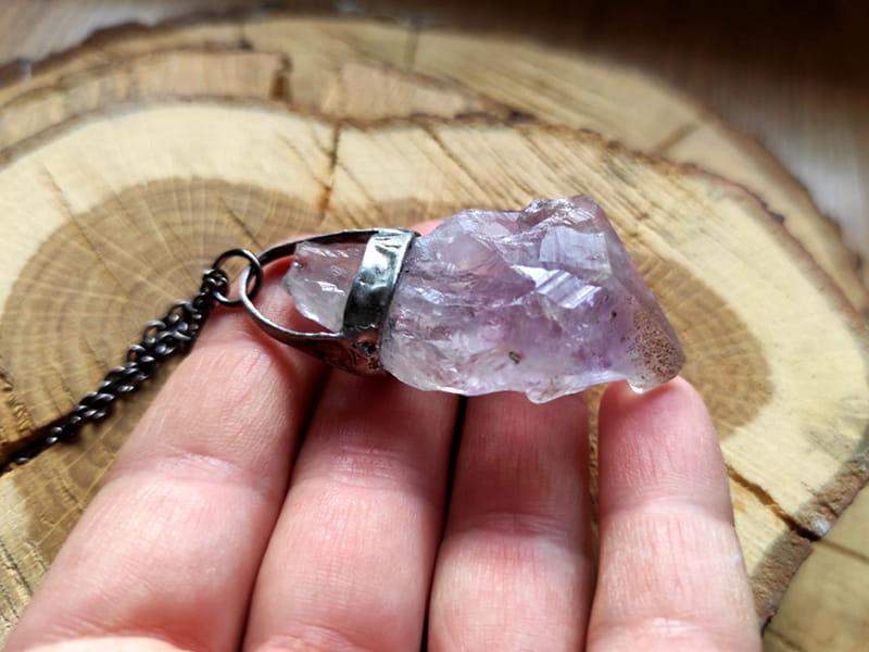 Naturalny naszyjnik z ametystem II
