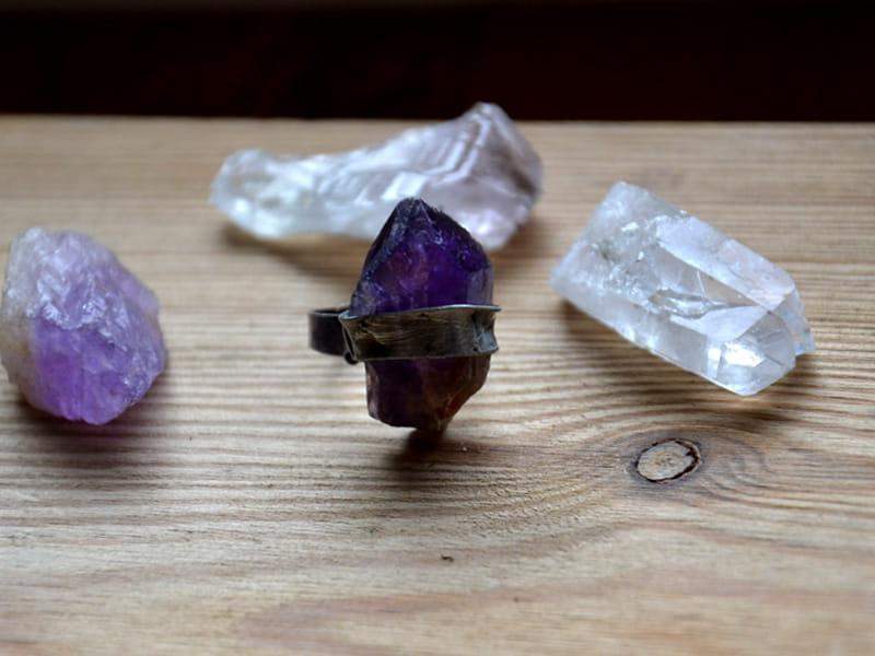 Pierścionek z ametystem II