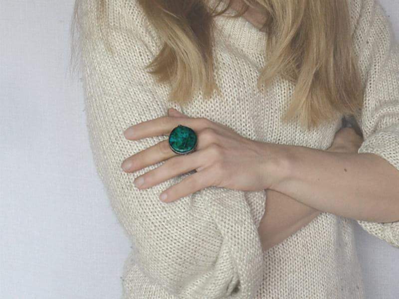 Pierścionek z chryzokolą II